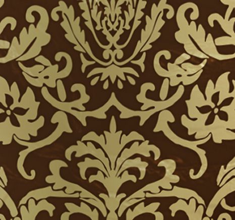 Papel Chumbo 10x9,7cm - Adamascado Marrom Ouro - 300 unidades - Cromus - Rizzo Embalagens