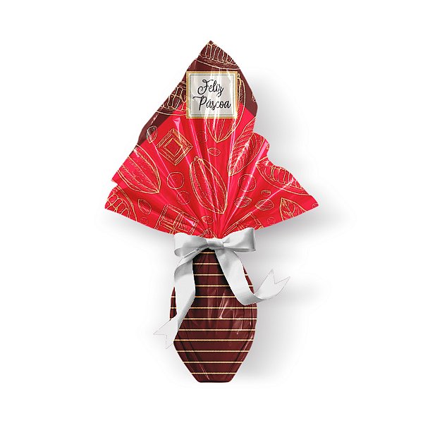 Saco Express 39x39cm para Ovos de 350g a 500g - É de Cacau - 05 unidades - Cromus Páscoa