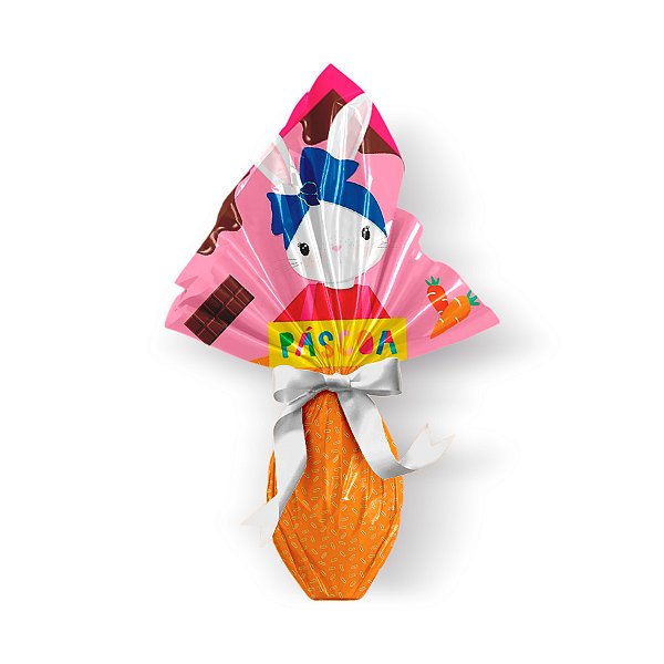 Saco Express 35x35cm para Ovos de 250g a 350g - Brilho de Páscoa Coelha - 05 unidades - Cromus Páscoa