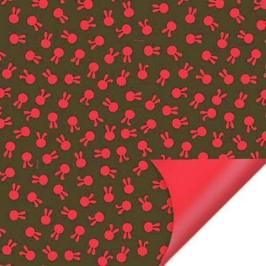 Folha para Ovos de Páscoa Double Face Coelhinhos Vermelho 69x89cm - 05 unidades - Cromus Páscoa