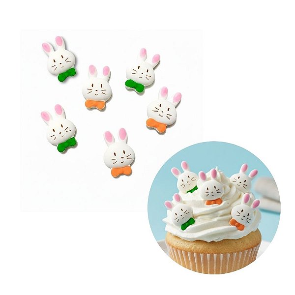 Mini Confeito - Coelho Gravata - 6 unidades - Abelha Confeiteira - Rizzo Confeitaria