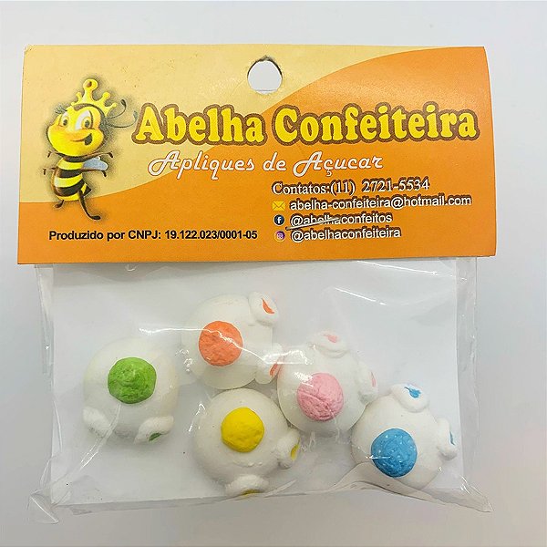 Mini Confeito - Bumbum de Coelho - 5 Unidades - Abelha Confeiteira - Rizzo