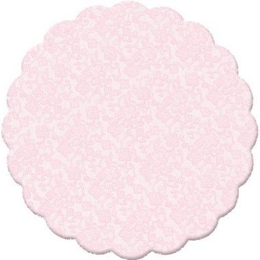 Fundo Rendado Redondo Rosa 7cm - 100 unidades - Cromus - Rizzo Embalagens