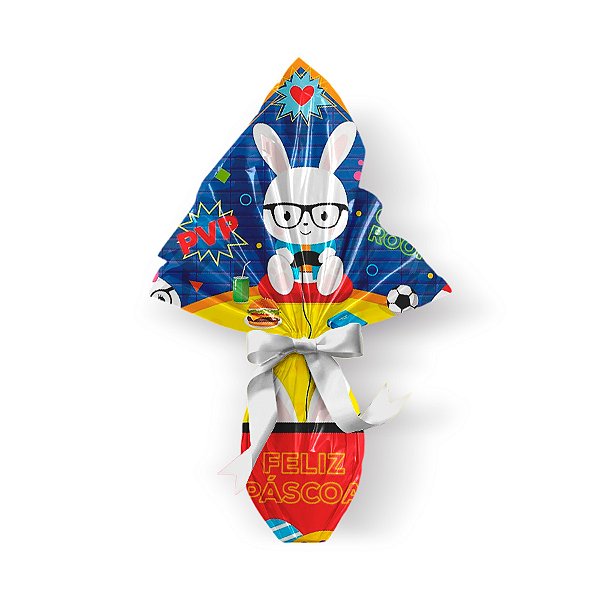 Saco Express 44x44cm para Ovos de 500g a 750g - Game - 5 unidades - Cromus Páscoa - Rizzo Embalagens