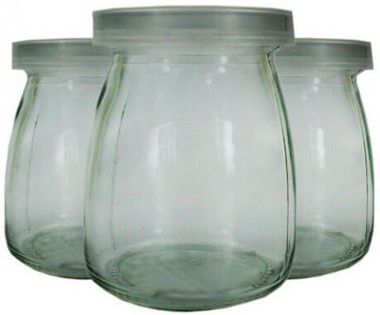 Pote de Vidro com Tampa de Plástico Transparente - 200ml - 6,5x9cm - 01 unidade - Rizzo