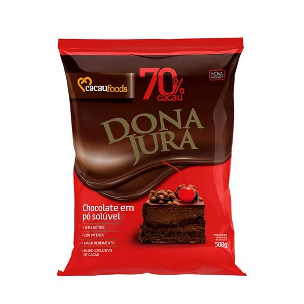 Chocolate em Pó Solúvel 70% Cacau - Cacau Foods - 500g - Rizzo Confeitaria