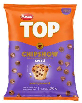 Chocolate em Gotas Forneável Chipshow Chocolate com Avelã - Top - 1,05kg - 01 uni - Harald - Rizzo