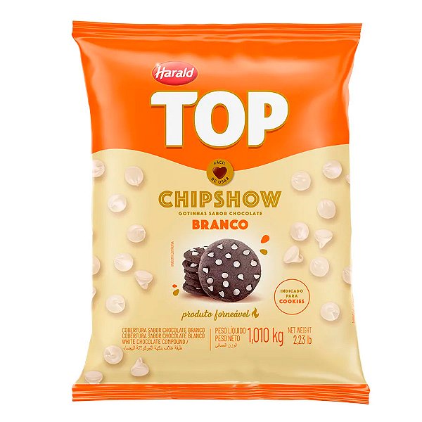 Chocolate em Gotas forneável Chipshow Branco -Top - 1,010kg - 01 uni - Harald - Rizzo