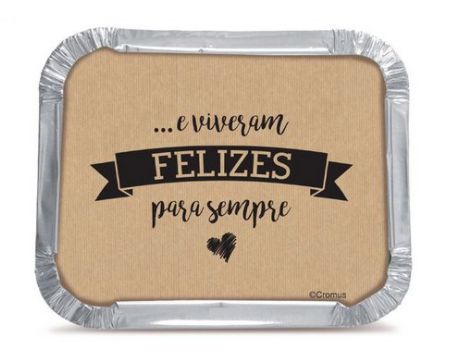 Marmitinha M Felizes para Sempre 8,5x6,5x2,5cm  - 12 unidades - Cromus - Rizzo