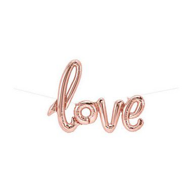 Balão de Festa Microfoil 40" 101cm - Love Rose Gold - 01 Unidade - Qualatex - Rizzo