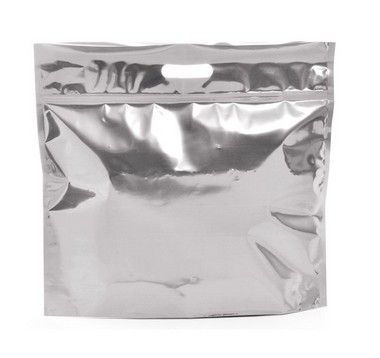 Sacola Metalizada com Zip P 32x40x5cm Prata - 01 unidade - Cromus - Rizzo Embalagens