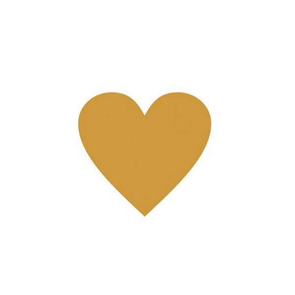 Etiqueta Adesiva Coração Dourado com 100 un. Rizzo