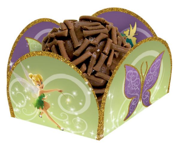 Porta Forminha para Doces Festa Fadas Disney - 40 unidades - Festcolor - Rizzo