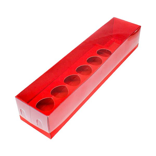Caixa Botão de Rosa Para Brigadeiro Vermelha - 5 un - Assk - Rizzo Confeitaria