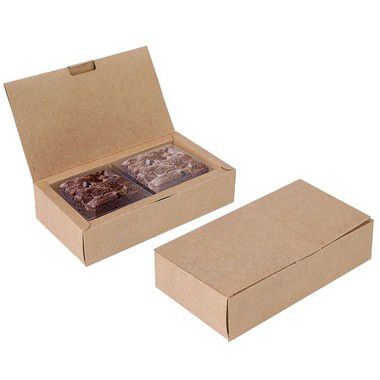 Caixa para 02 Brownies Kraft 17x9,5x4cm - 10 unidades - Cromus Profissional - Rizzo