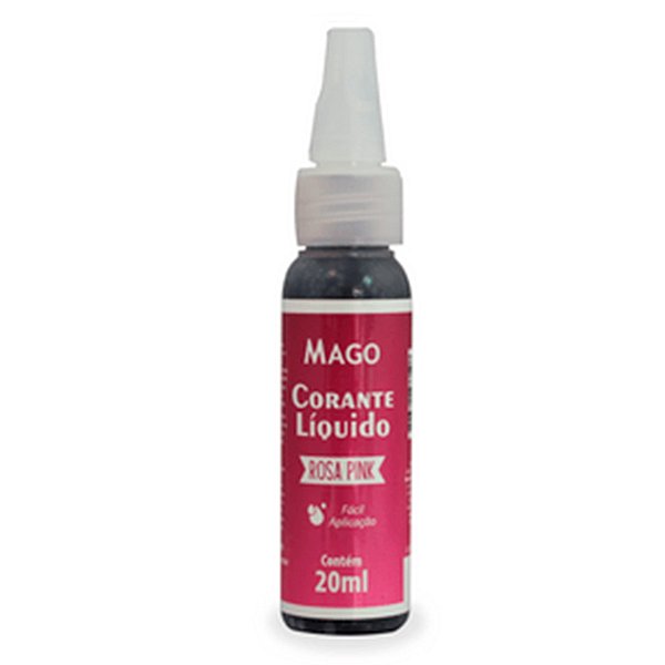 Corante Líquido Rosa Pink 20 ml Mago  Confeitaria