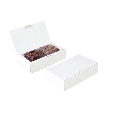 Caixa para 02 Brownies Branco 17x9,5x4cm - 10 unidades - Cromus Profissional - Rizzo