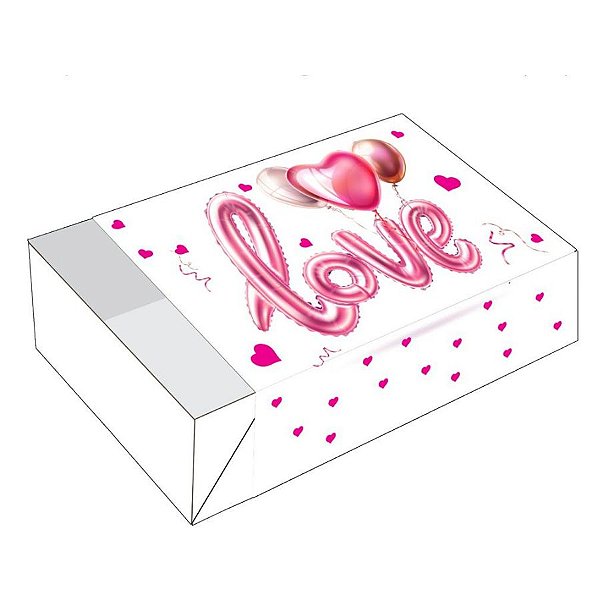 Caixa Divertida Love Corações 6 doces - Ref. 2376 - 10 unidades - Erika Melkot Rizzo Confeitaria