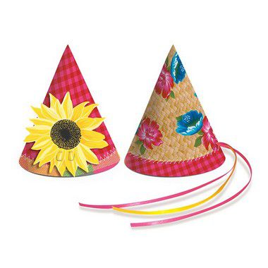 Mini Chapéu Composê 9x8cm Festa Junina - 08 unidades - Cromus - Rizzo