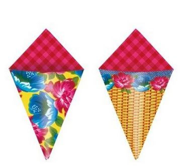 Cone Decorativo Para Festa Junina Composê 2 - Cromus 24 Unidades - Rizzo