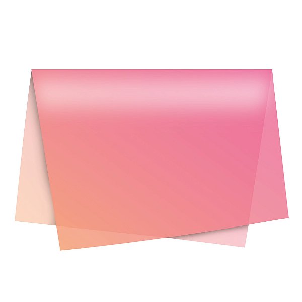 Papel de Seda - 49x69cm - Degradê Rosa - 10 folhas - Rizzo