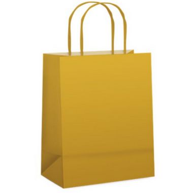 Sacola de Papel GG 39x32x16cm - Ouro Metalizado Fosco - Fundo Largo - 10 unidades - Cromus - Rizzo