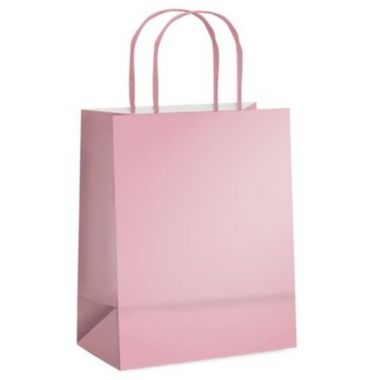 Sacola de Papel G Rosa Bebê - 32x26,5x13cm - 10 unidades - Cromus - Rizzo