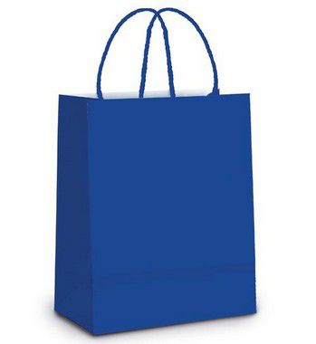 Sacola de Papel M Azul Royal - 26x19,5x9,5cm - 10 unidades - Cromus - Rizzo