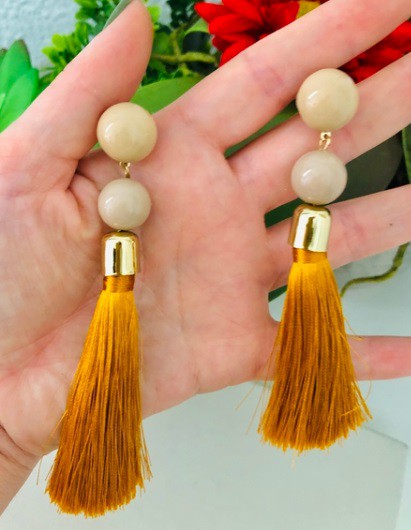 Brinco Franjas Tassel Retrô 70s