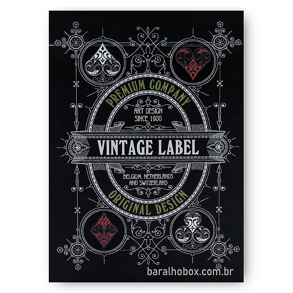 Baralho Vintage Label Premier Edition Black