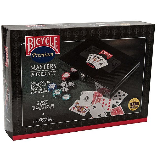 Maleta Master Poker Set Bicycle 300 fichas 8G + Par Bicycle Standard