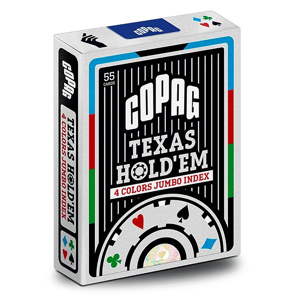 Baralho Copag Texas Hold'em 4 Cores - Preto