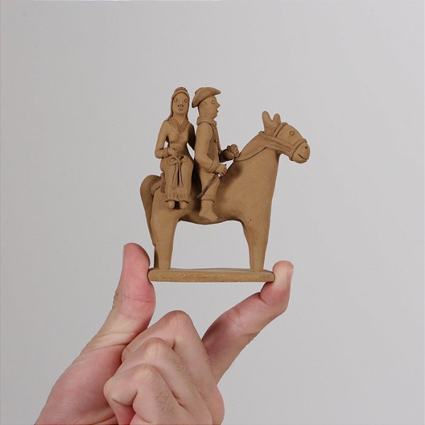Miniatura "Noivos a cavalo"