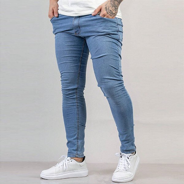 Calça Jeans Destroyed Masculina Skinny LM01 *