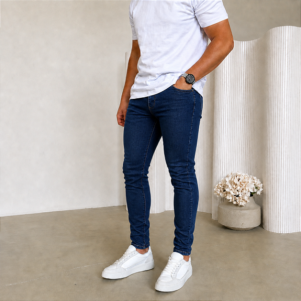 Calça Jeans Skinny Azul Real VK02