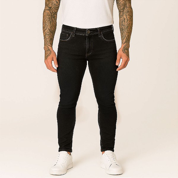 Calça Jeans Destroyed Masculina Skinny EV07