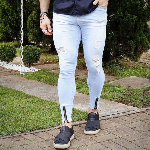 Calça Jeans Premium Destroyed Masculina Skinny Miami - Loja 021|Moda  Masculina