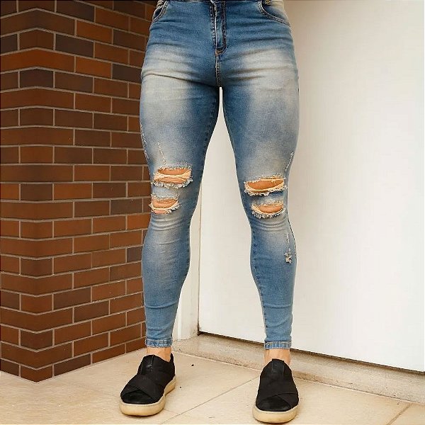 Calça Jeans Premium Destroyed Masculina Skinny Roma - Loja 021|Moda  Masculina