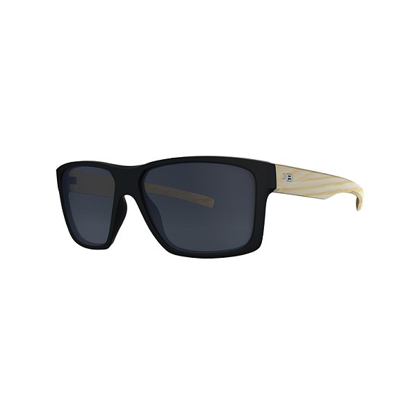 Óculos Masculino HB Freak Matte Black Wood Gray