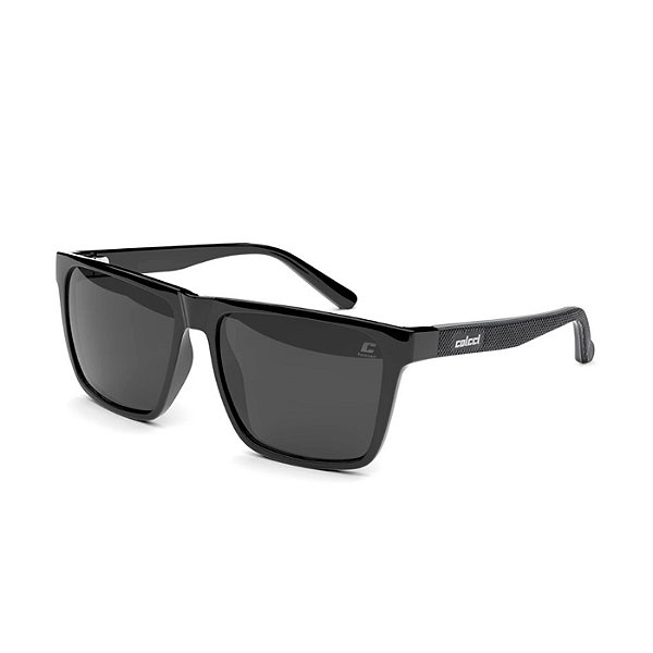 Óculos de Sol Colcci Paul Preto Brilho Lente Cinza Polarizada