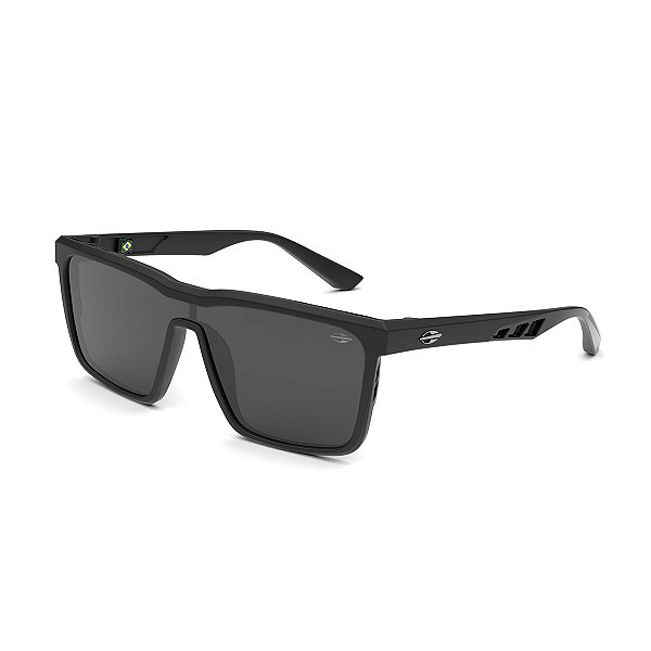 Óculos de Sol Masculino Mormaii Roma Preto Fosco Lente Cinza