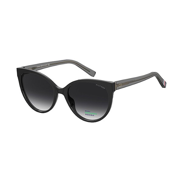 Óculos de Sol Feminino Tommy Hilfiger TH 1923/RE/S Preto e Cinza Brilho