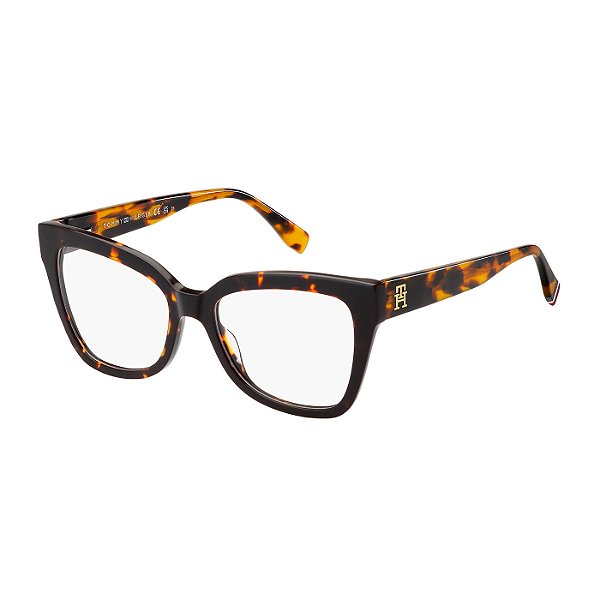 Armação Feminina Tommy Hilfiger TH 2053 Havana Brilho Tam.53
