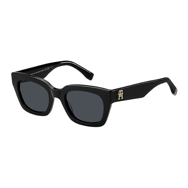 Óculos de Sol Feminino Tommy Hilfiger TH 2052/S Preto Brilho