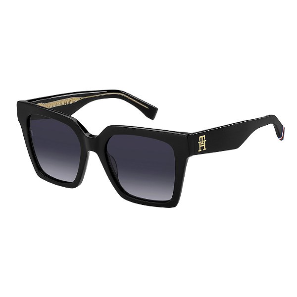 Óculos de Sol Feminino Tommy Hilfiger TH 2100/S Preto Brilho