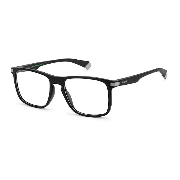 Armação Masculina Polaroid PLD D447 Preto e Cinza Fosco