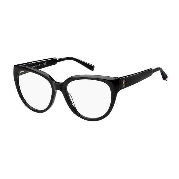 Armação Feminina Tommy Hilfiger TH 2210 Preto Brilho