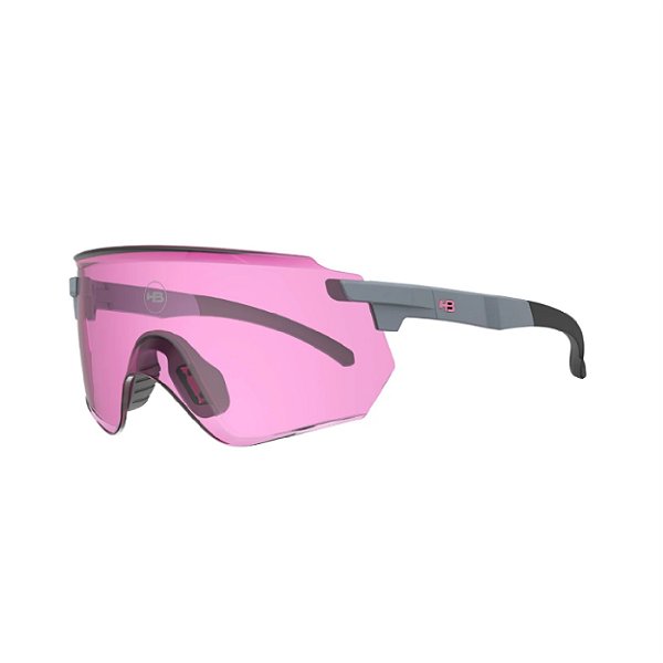 Óculos de Sol Unissex HB Flare Cinza Fosco Lente Rosa