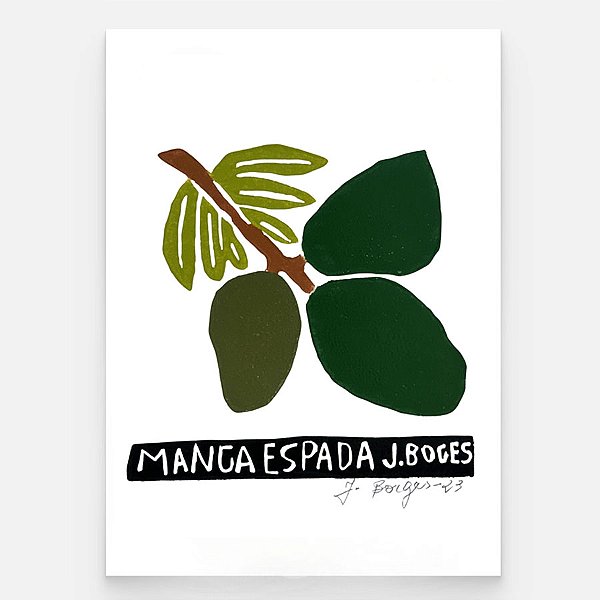 Xilogravura Manga Espada P - assinada por J. Borges - PE (Raridade)