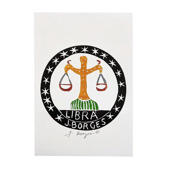 Xilogravura "Libra" P - J. Borges - PE